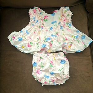 Pink Floral Janie and Jack Dress 6-12 Months